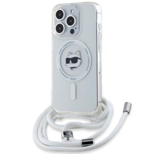 Karl Lagerfeld IML Choupette Head & Cord MagSafe dėklas, skirtas iPhone 14 Pro - skaidrus