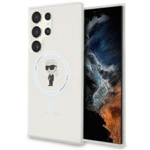 Karl Lagerfeld MagSafe dėklas Samsung Galaxy S24 Ultra – skaidrus