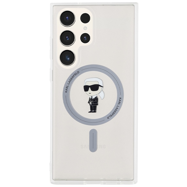 Karl Lagerfeld MagSafe dėklas Samsung Galaxy S24 Ultra – skaidrus