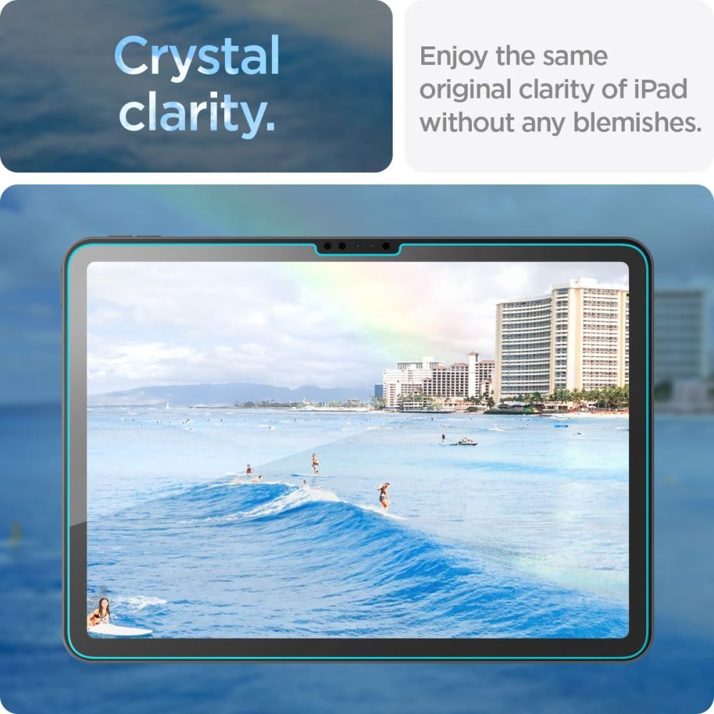 Apsauginis stiklas Spigen Glas.tR "EZ Fit" iPad Air 11" 6/7/8 2024-2026, skaidrus