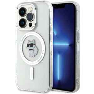 Karl Lagerfeld IML Choupette MagSafe dėklas iPhone 14 Pro - skaidrus