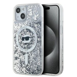 Karl Lagerfeld MagSafe dėklas iPhone 14/15/13 – skaidrus