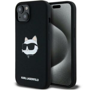 Karl Lagerfeld MagSafe dėklas iPhone 15 Plus/14 Plus – juodas