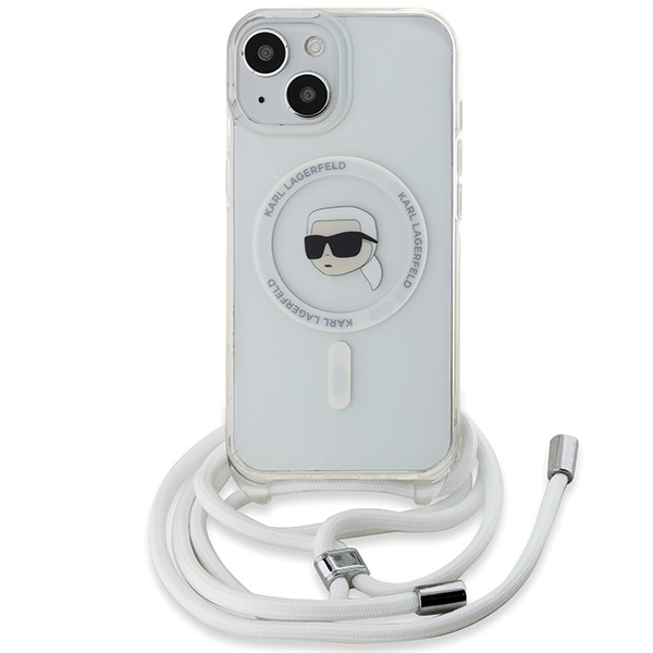 Karl Lagerfeld MagSafe dėklas iPhone 15/14/13 – skaidrus
