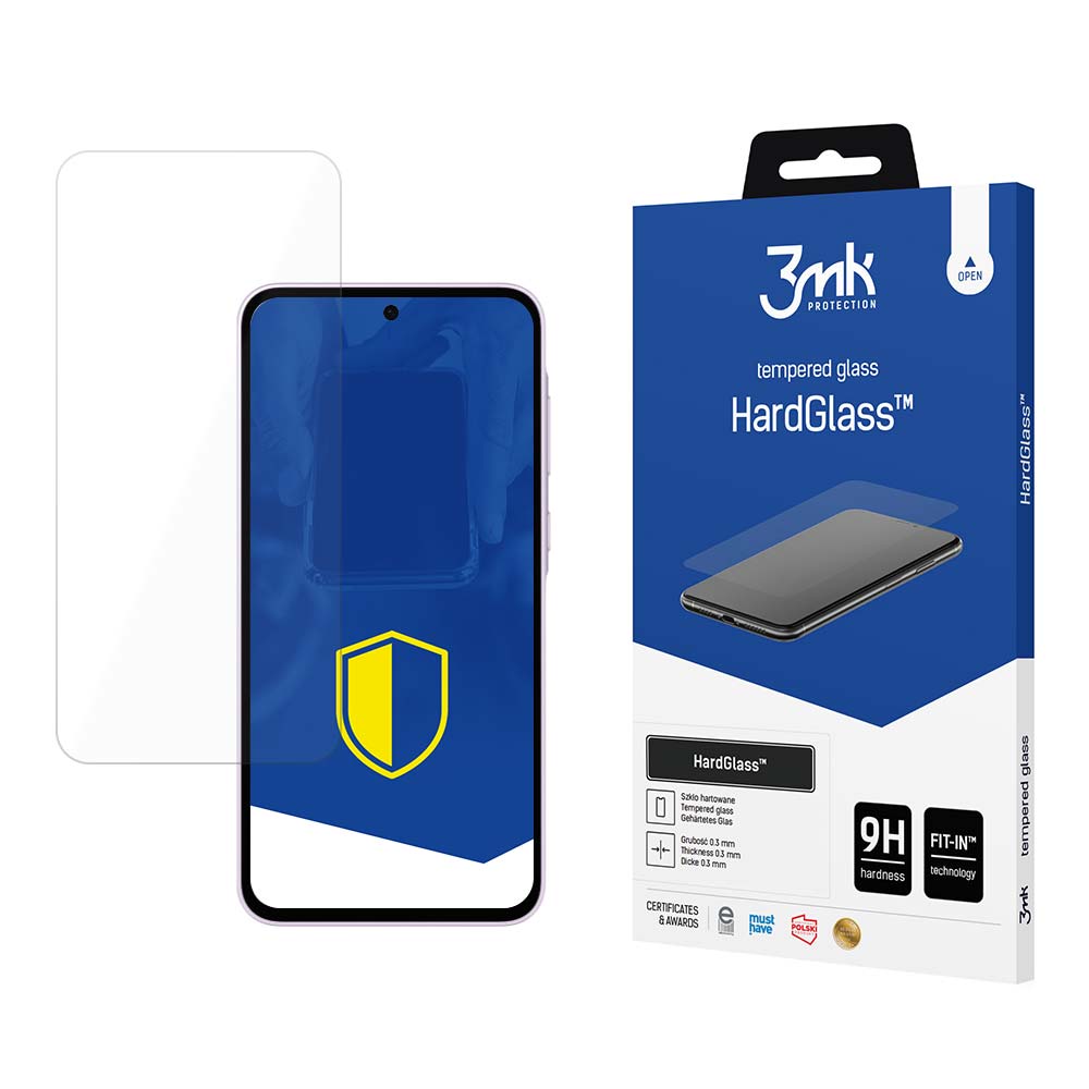 Grūdintas stiklas 9H 3mk HardGlass™, skirtas Samsung Galaxy A35 / A55 5G