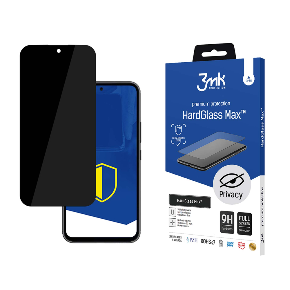 9H 3mk HardGlass Max Privacy™ privatumo stiklas skirtas Samsung Galaxy A55 5G