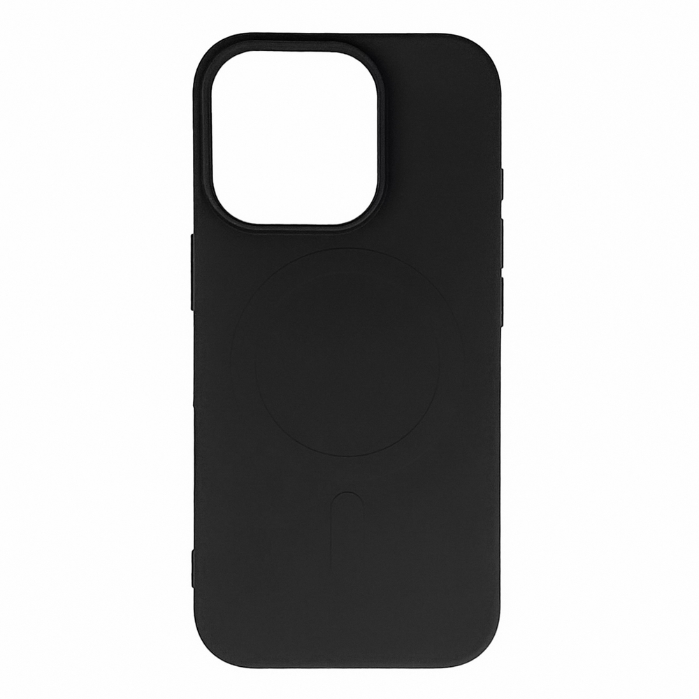 MagSafe skystojo silikono dėklas iPhone 16 Pro Max – juodas
