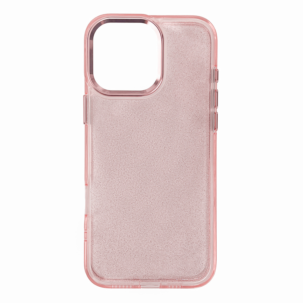 Blizgus dėklas iPhone 16 Pro – rožinis