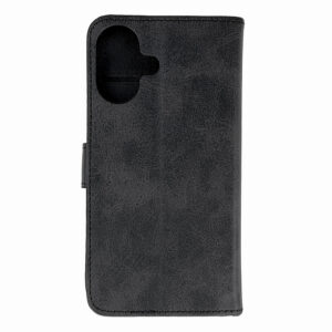 Odinis atverčiamas dėklas iPhone 16 – juodas