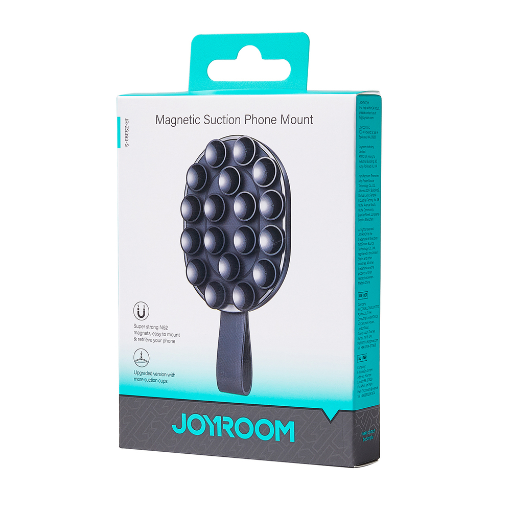 Joyroom magnetinis laikiklis JR-ZS393-S su siurbtukais 4.7-7" telefonui, juodas