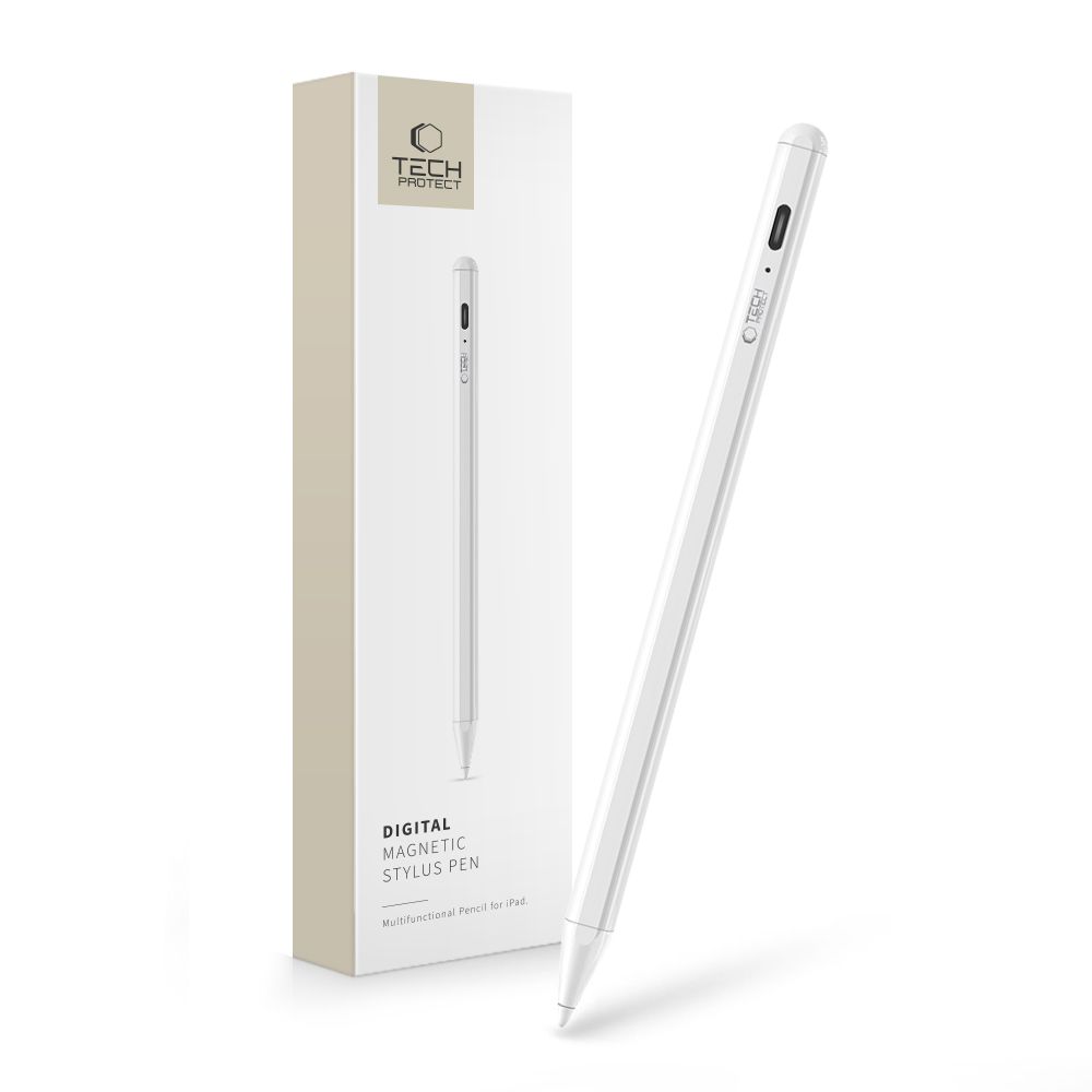 Jutiklinis rašiklis Tech-Protect Digital Magnetic iPad, baltas