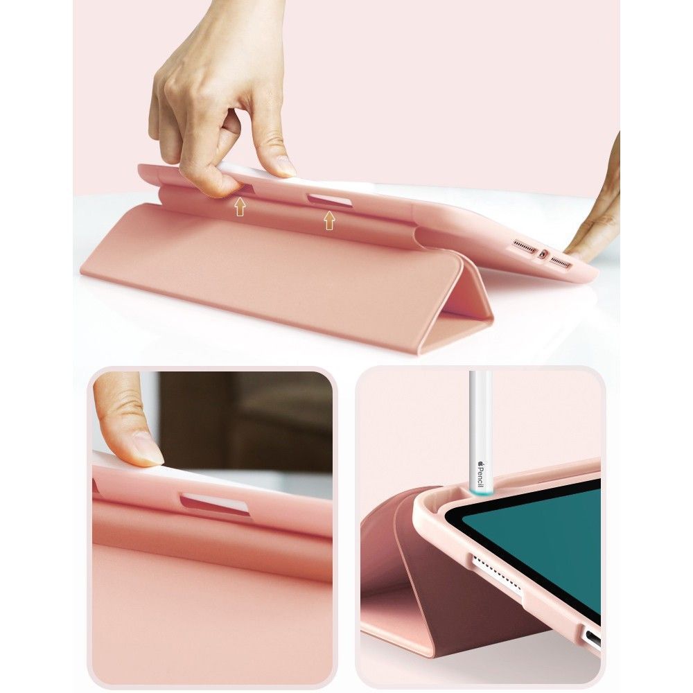Dėklas Tech-Protect SmartCase Pen iPad 10.2 (7 / 8 / 9 gen., 2019-2021), rožinis