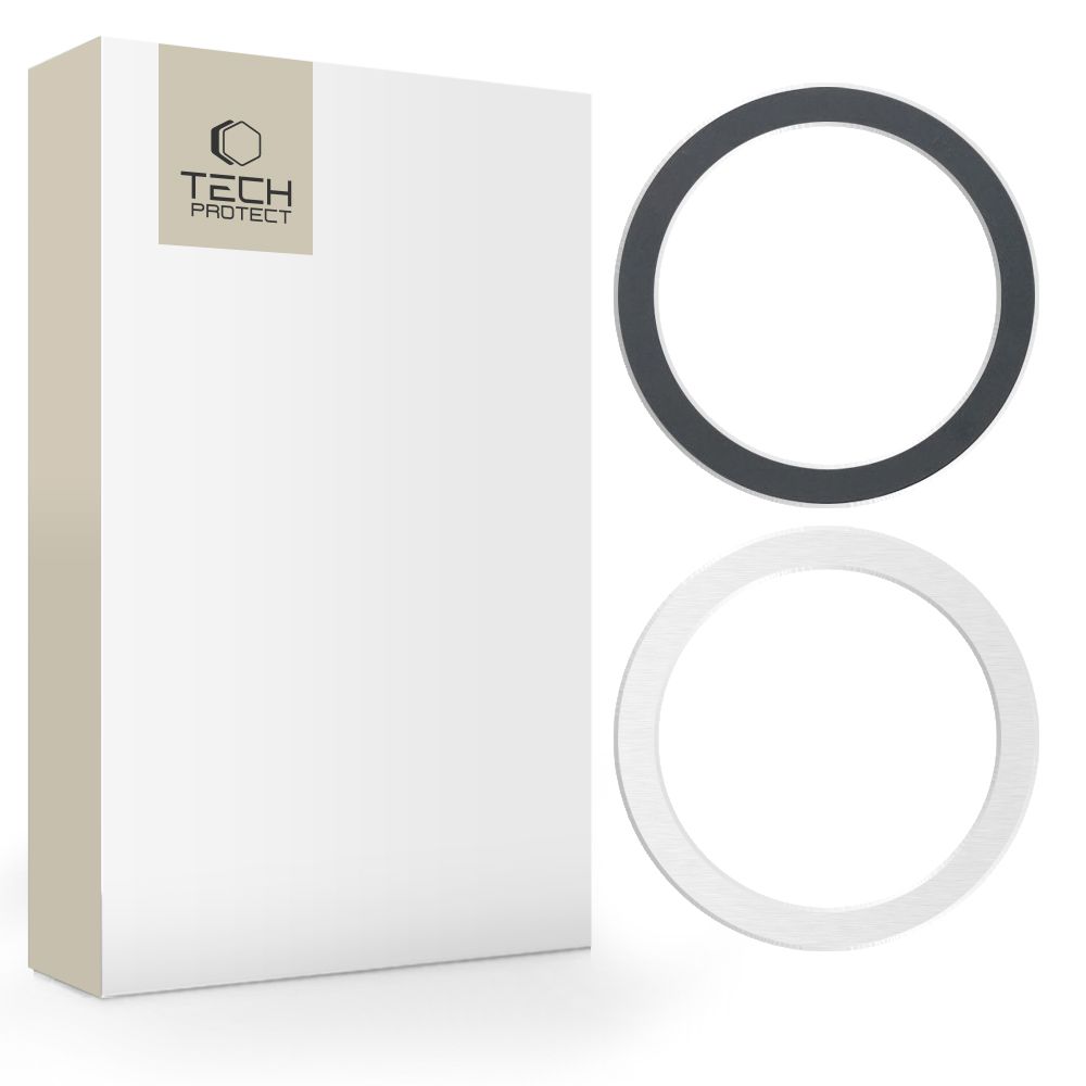 Magnetinė plokštelė Tech-Protect Magmat MagSafe Universal, 2 vnt. Juoda ir Sidabrinė