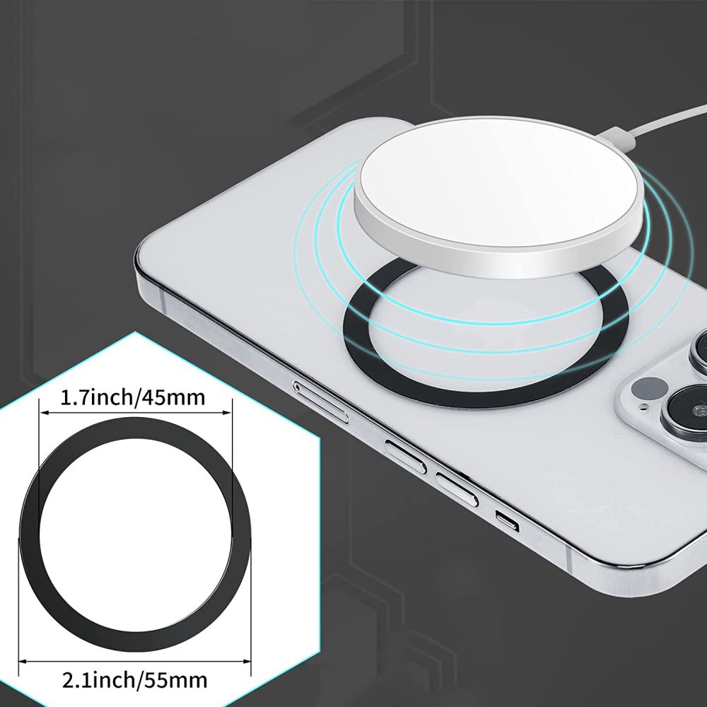 Magnetinė plokštelė Tech-Protect Magmat MagSafe Universal, 2 vnt. Juoda ir Sidabrinė
