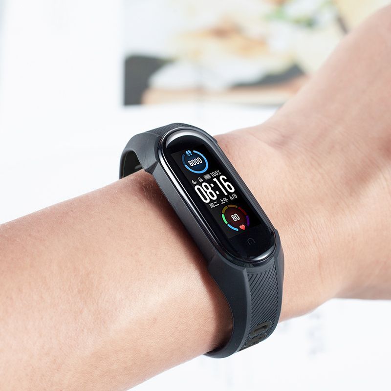 Dirželis Tech-Protect Armour Xiaomi Mi Smart Band 5 / 6 / 7 / NFC Juoda