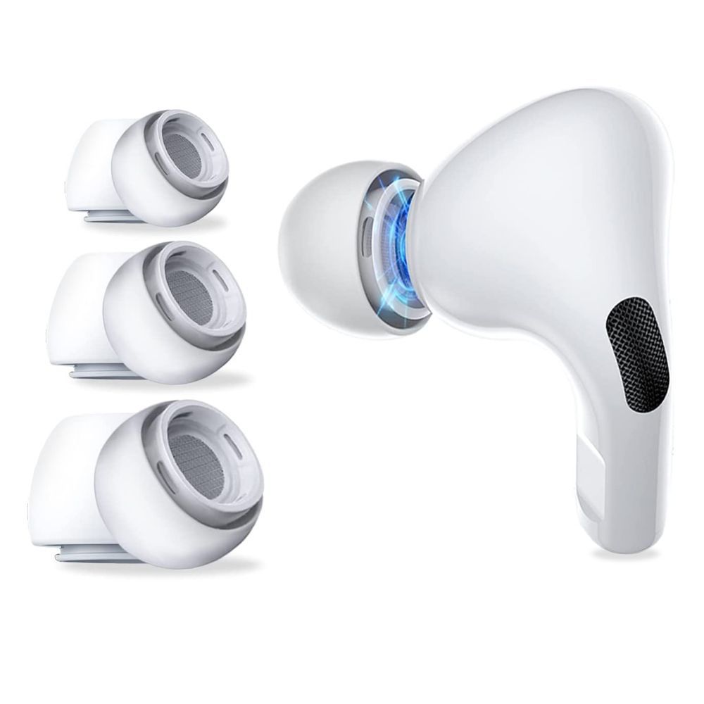 Ausinių antgaliai Tech-Protect, skirti Apple AirPods Pro 1/2, balti (3 vnt.)