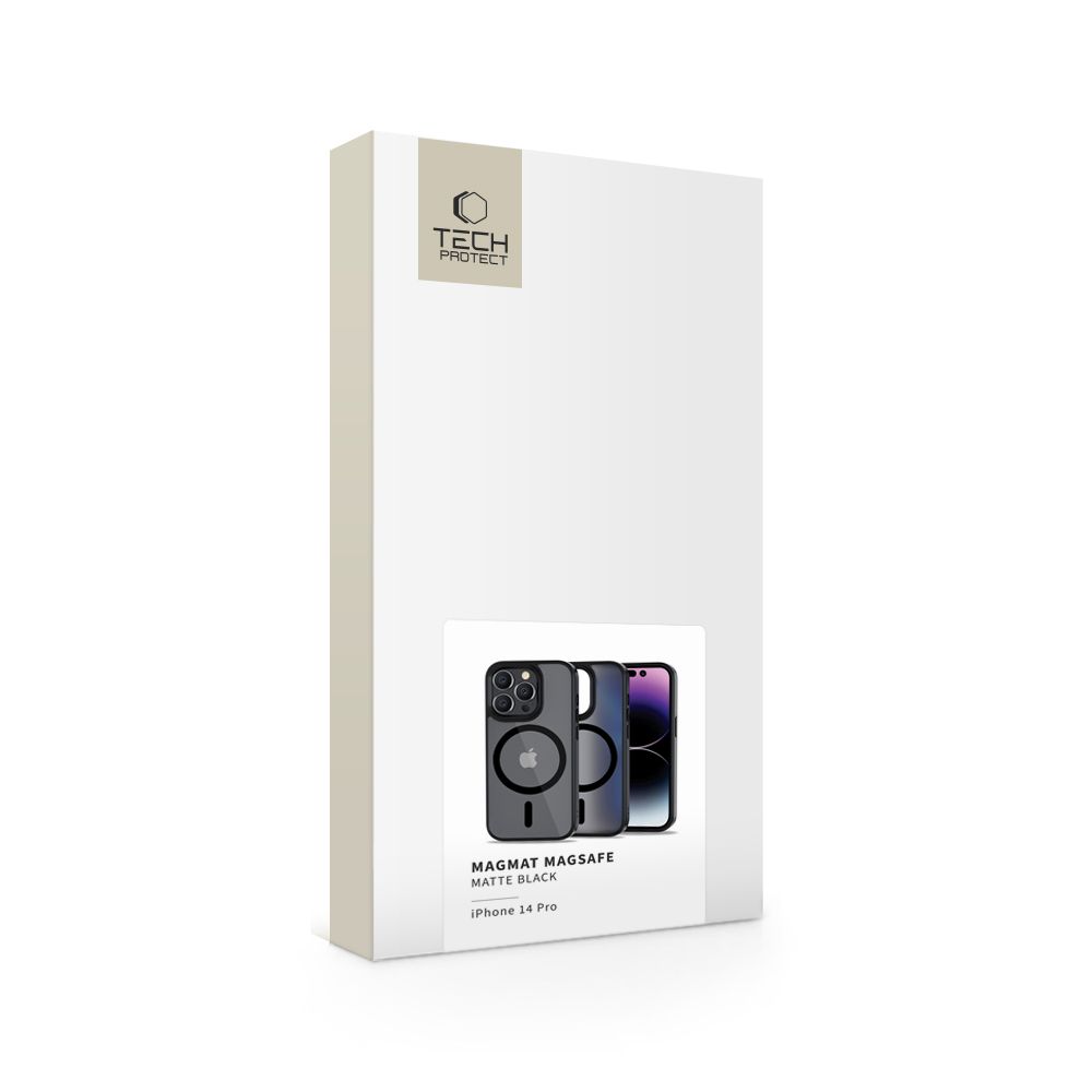 Dėklas Tech-Protect Magmat MagSafe iPhone 14 Pro, matinis juodas