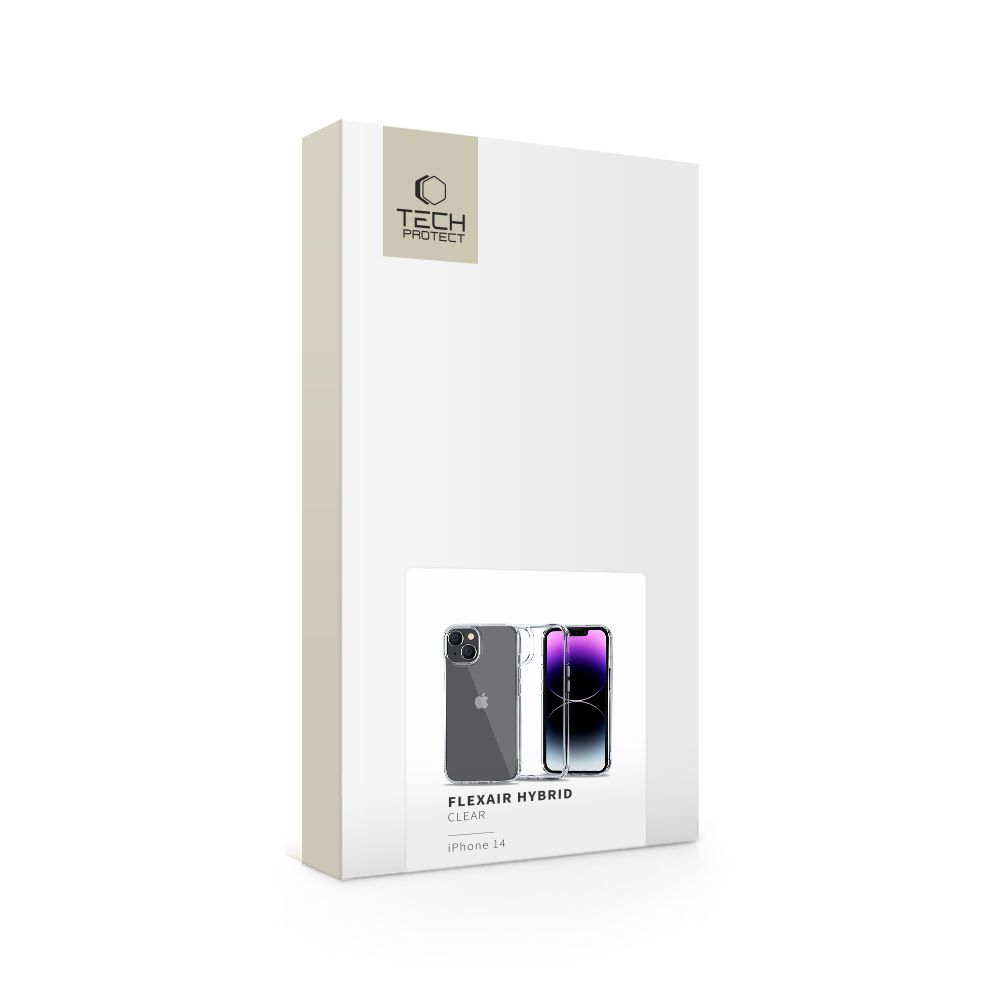 Dėklas Tech-Protect Flexair Hybrid iPhone 14, skaidrus