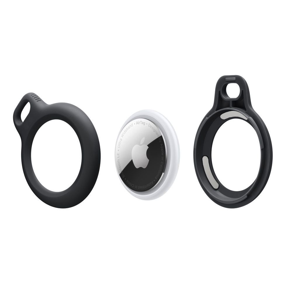 Raktų pakabukas Tech-Protect Rough Apple AirTag 1 / 2, juodas