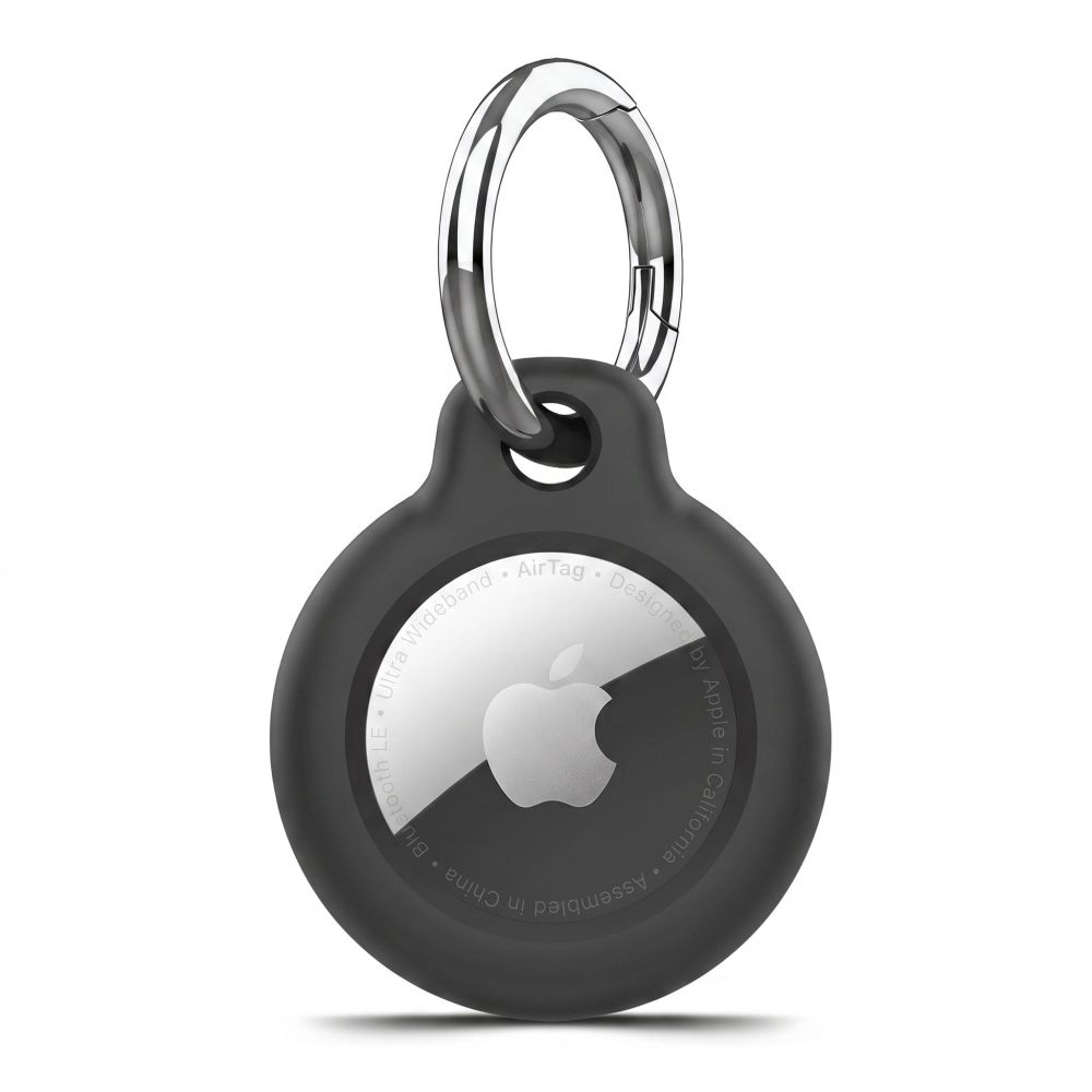 Dėklas Tech-Protect Rough Apple AirTag 1 / 2, juodas