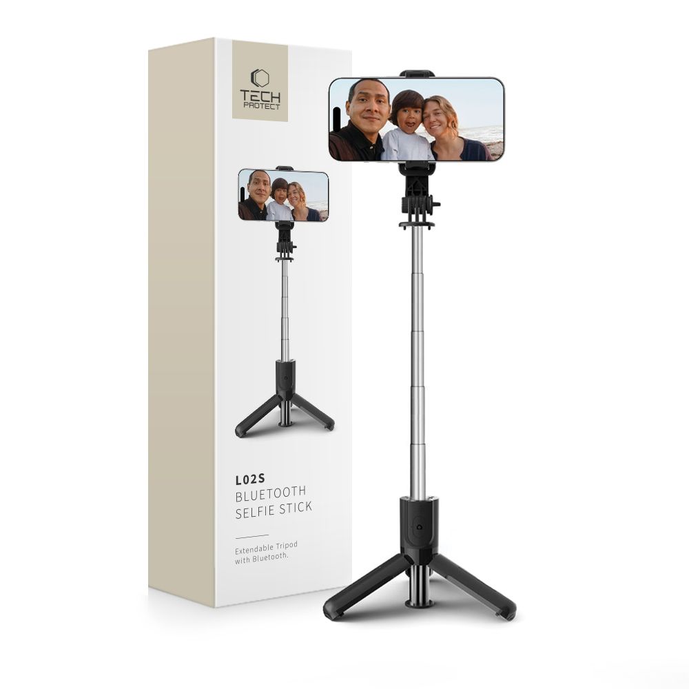 Selfie lazda su trikoju Tech-Protect L02S Bluetooth Juoda