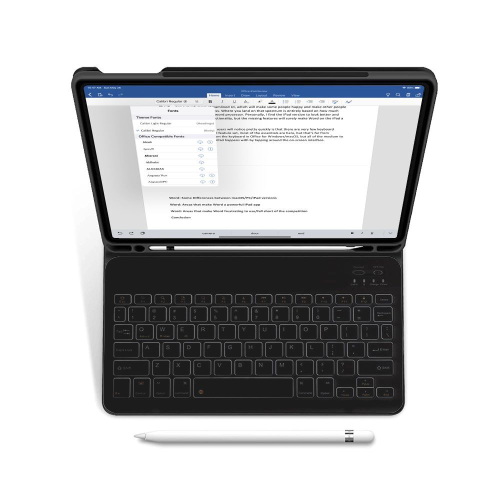 Dėklas su rašikliu ir klaviatūra Tech-Protect SC Pen iPad 10.9 (2022) / 11 (2025) Juodas