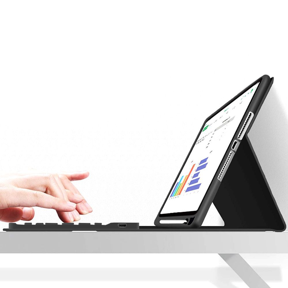 Dėklas su rašikliu ir klaviatūra Tech-Protect SC Pen iPad 10.9 (2022) / 11 (2025) Juodas