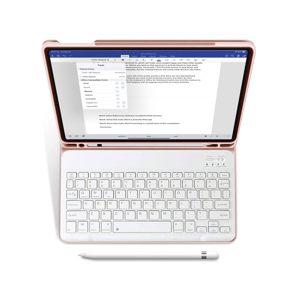 Dėklas Tech-Protect SC Pen + Klaviatūra iPad 10.9 col. (2022) / 11 col. (2025) rožinis
