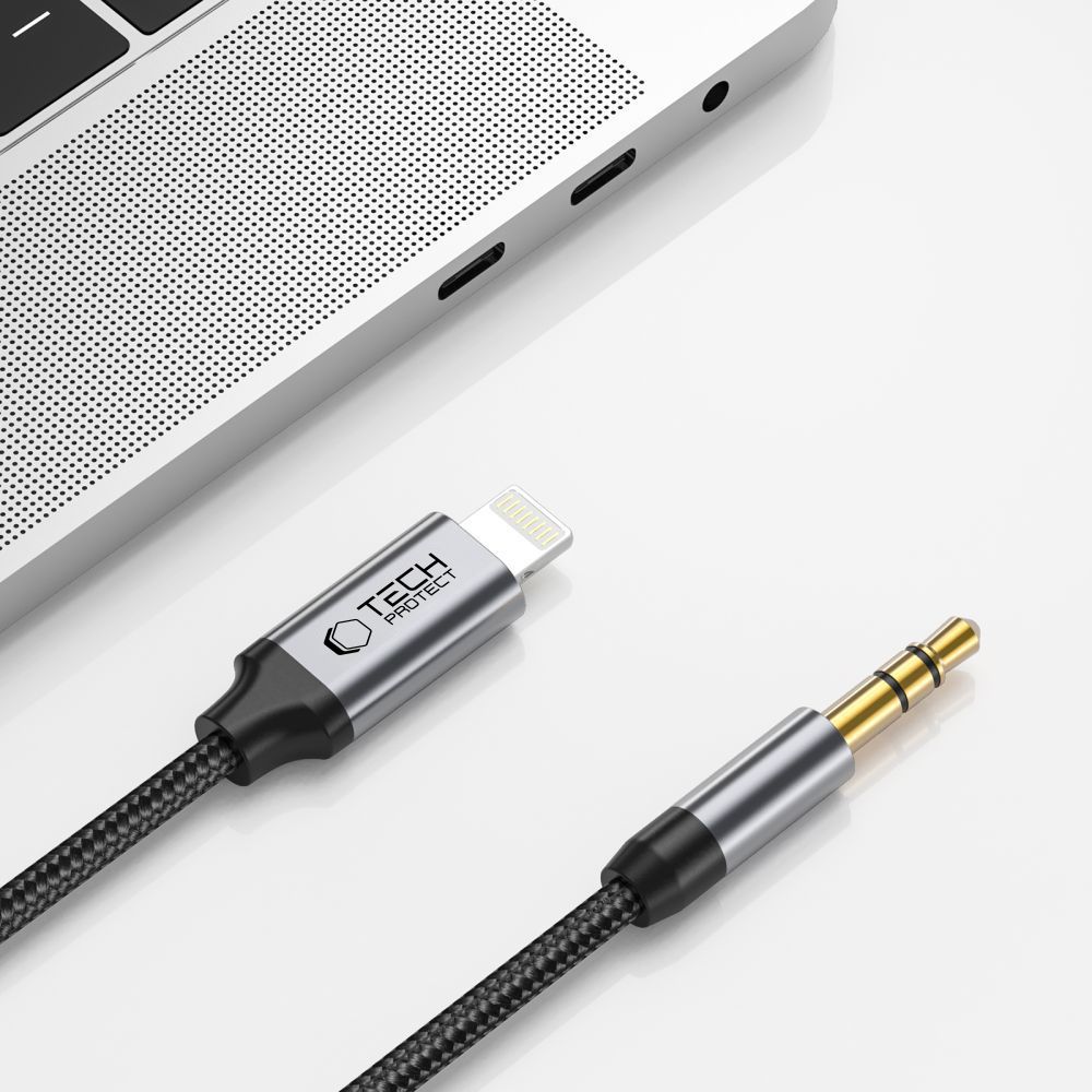 Adapteris Tech-Protect UltraBoost Lightning to AUX 3.5mm 100cm
