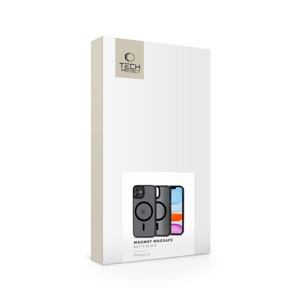 Dėklas Tech-Protect Magmat MagSafe iPhone 11, matinis juodas