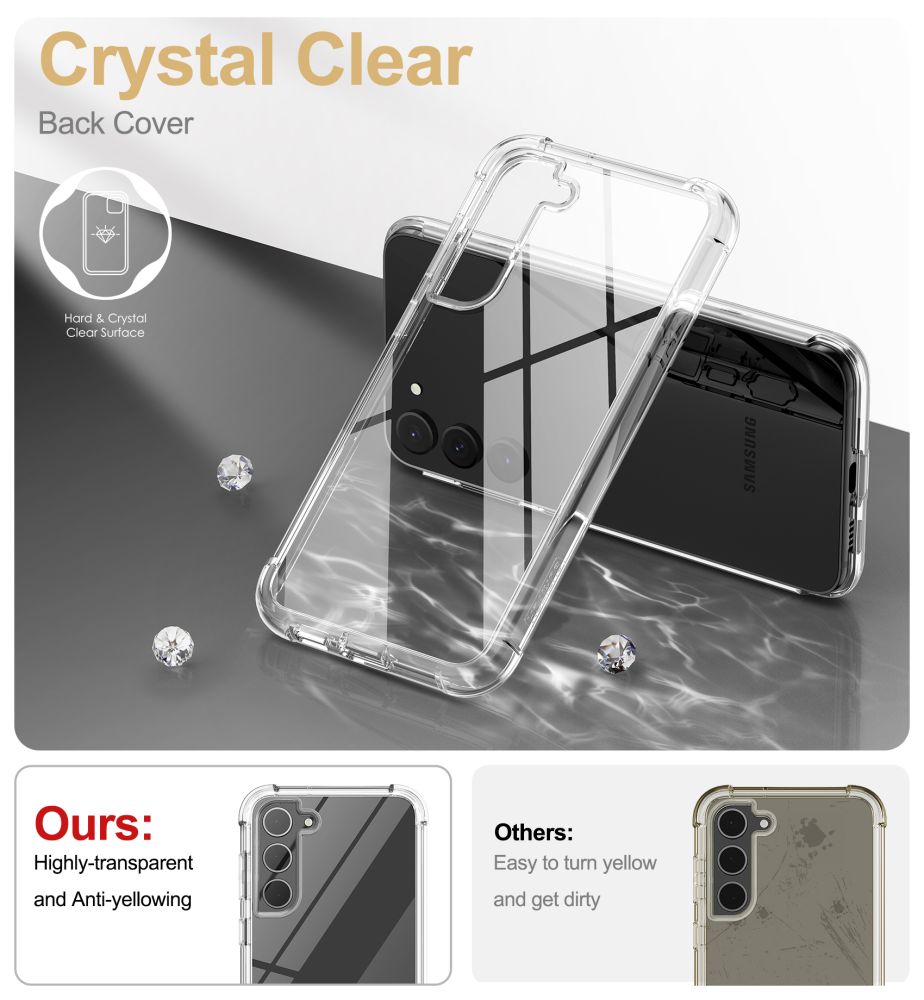 Dėklas Tech-Protect Kevlar Galaxy S23+, skaidrus