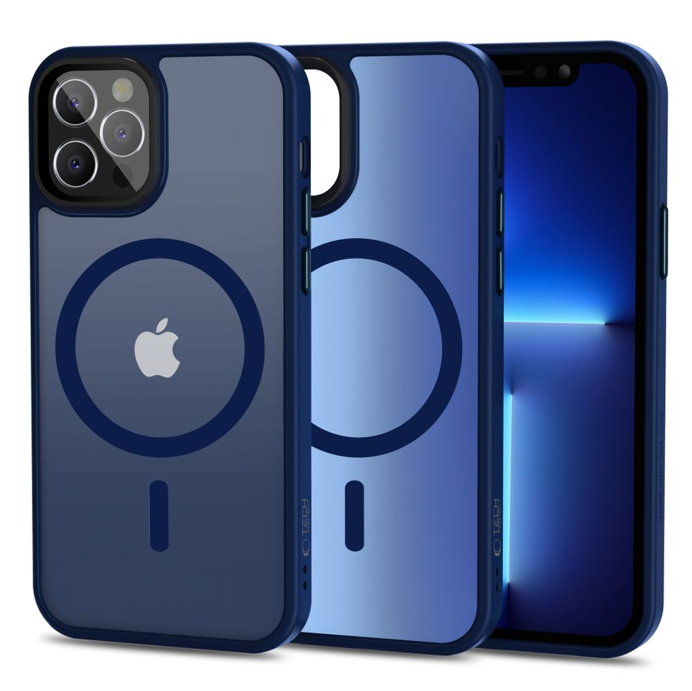 Dėklas Tech-Protect MagMat MagSafe iPhone 12 / 12 Pro, tamsiai mėlynas