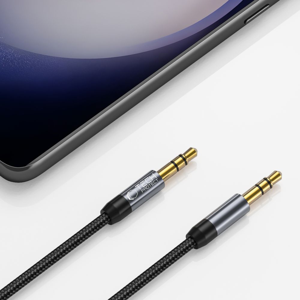 AUX kabelis Mini Jack 3.5mm, Tech-Protect UltraBoost, 150cm, juodas