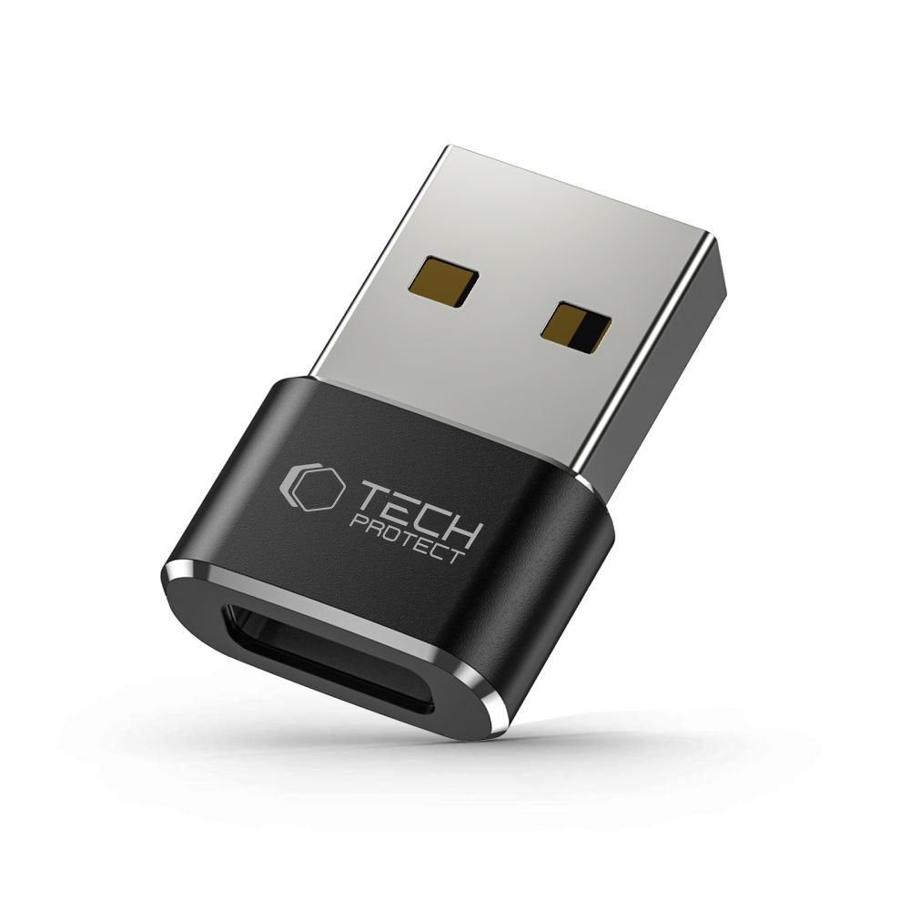 Adapteris Tech-Protect UltraBoost USB - Type-C, juodas