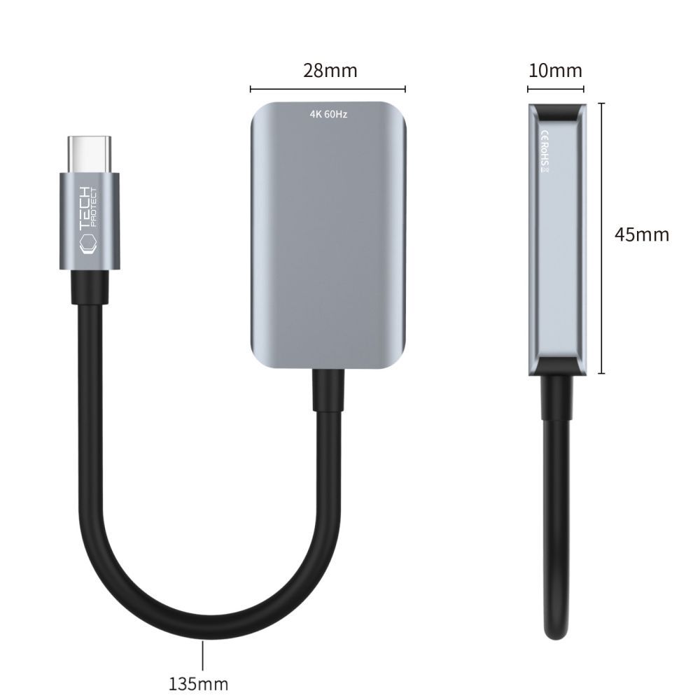 Adapteris Tech-Protect Ultraboost USB-C į HDMI 4K 60Hz Juodas