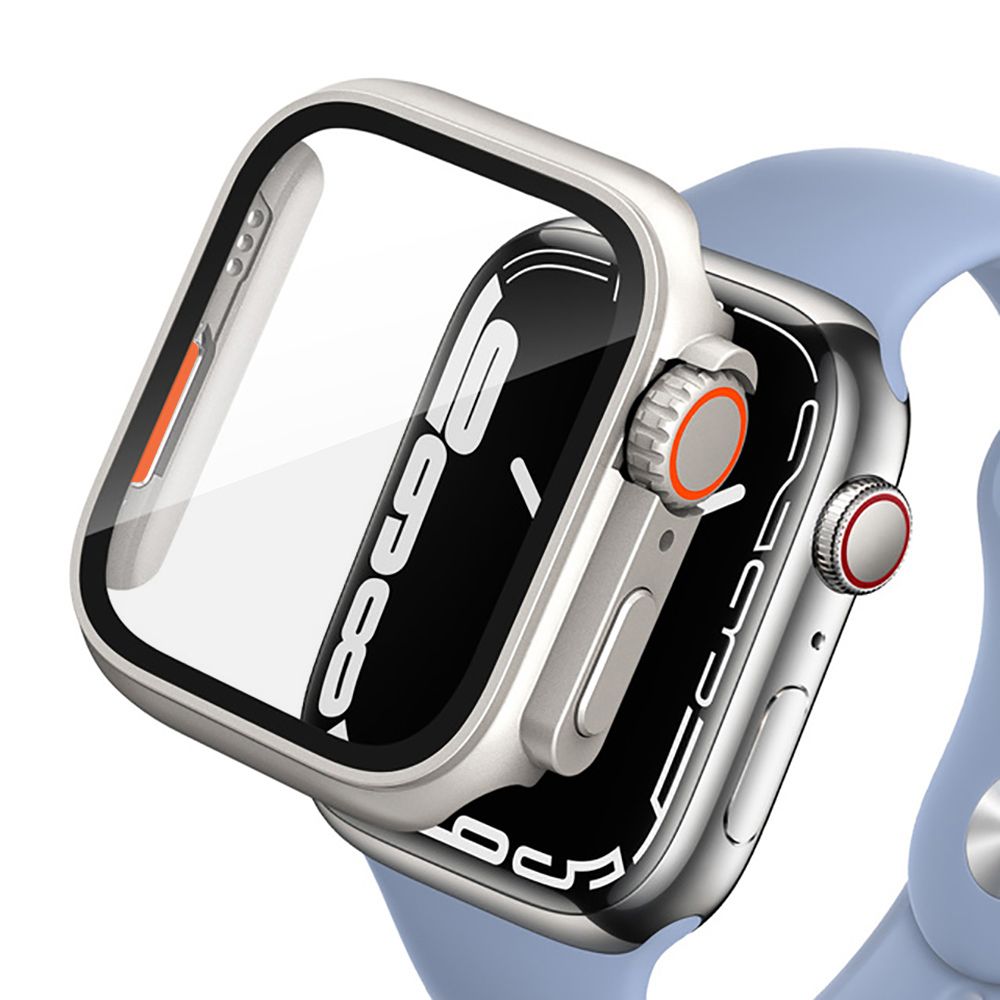 Dėklas Tech-Protect Defense360 Apple Watch 4 / 5 / 6 / SE 1 / 2 / 3 (44 mm) Titanium/Oranžinis