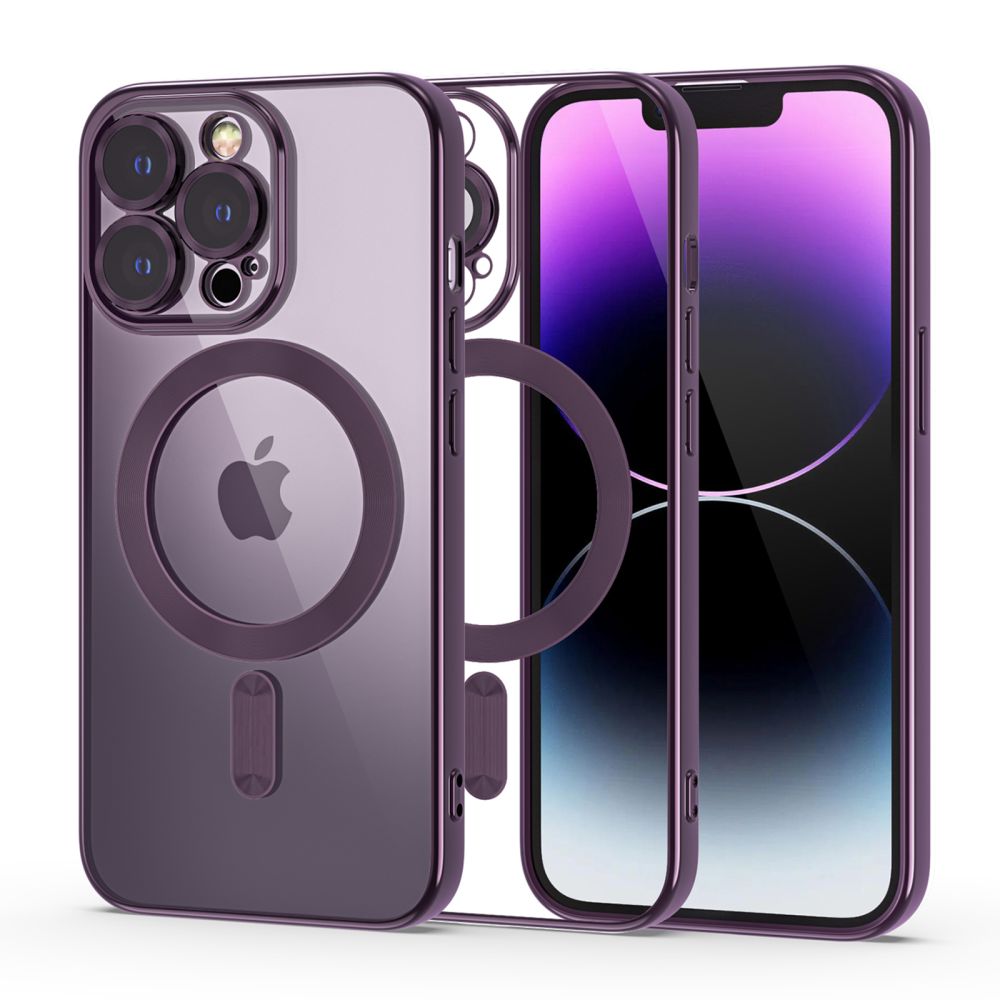 Dėklas Tech-Protect MagShine MagSafe iPhone 14 Pro, purpurinis