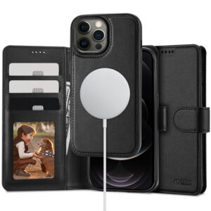 Dėklas Tech-Protect Wallet Magsafe iPhone 12 / 12 Pro juodas