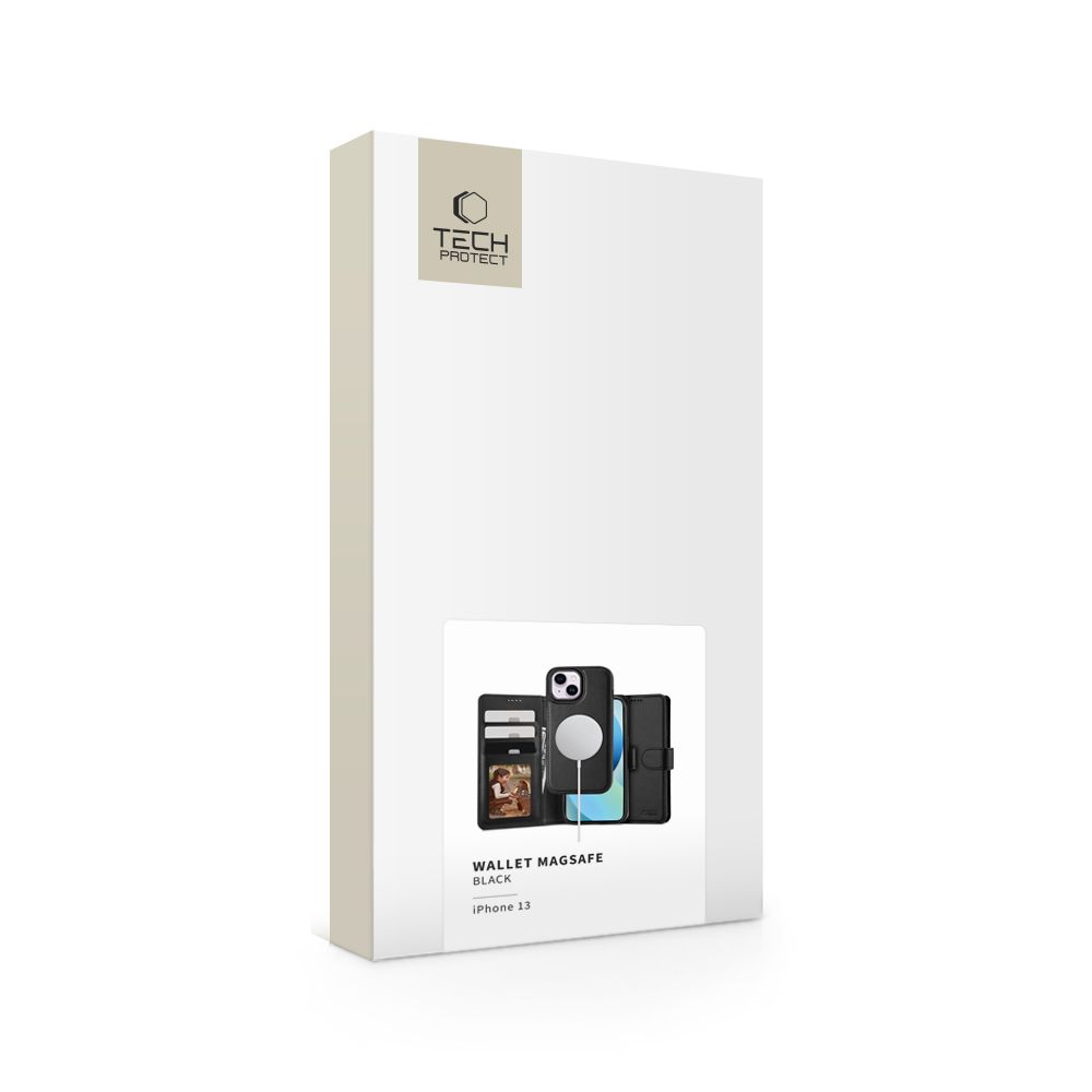Dėklas Tech-Protect Wallet Magsafe iPhone 13 juodas