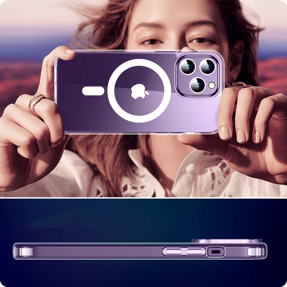 Dėklas Tech-Protect Flexair Hybrid MagSafe iPhone 15 Pro, skaidrus