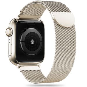 Dirželis Tech-Protect Milaneseband Apple Watch 8 / 9 / 10 / 11 / SE / Ultra (44 / 45 / 46 / 49 mm) Starlight