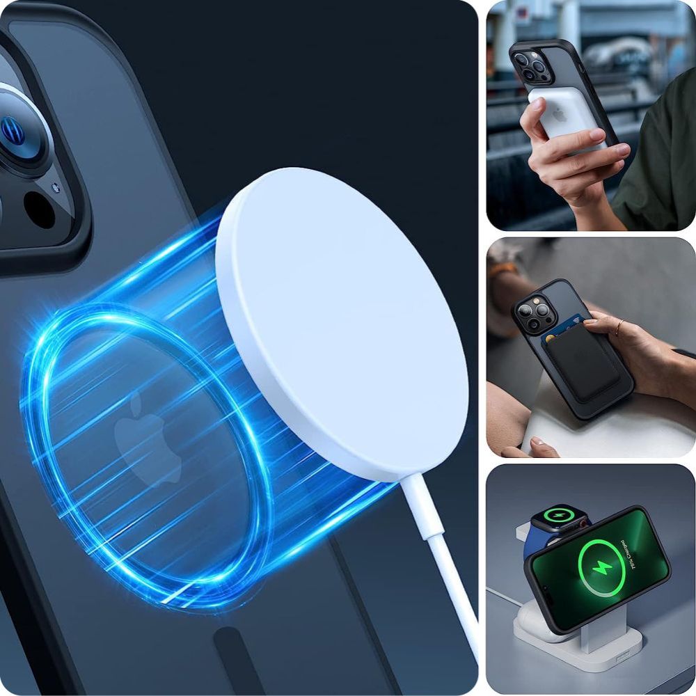 Dėklas Tech-Protect Magmat MagSafe iPhone 15 Pro, matinis titaninis