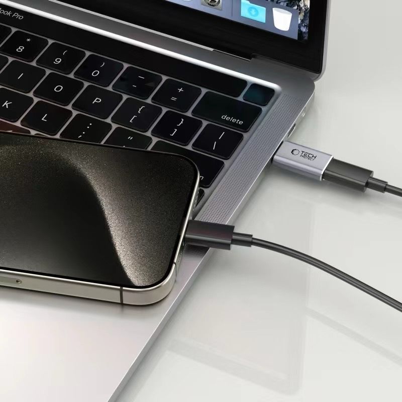 Adapteris Tech-Protect Ultraboost Type-C į Lightning Pilkas