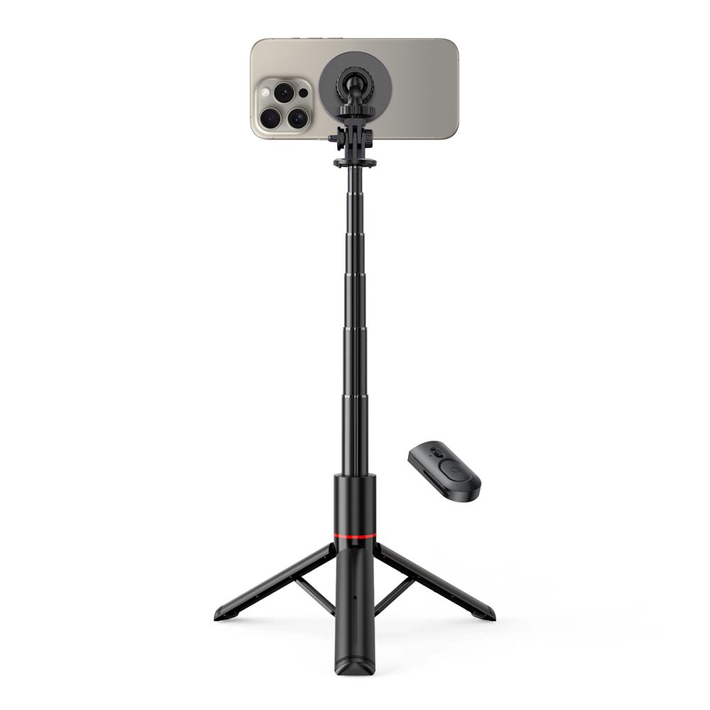 Selfie lazda Tech-Protect L06S MagSafe Bluetooth Tripod, juoda