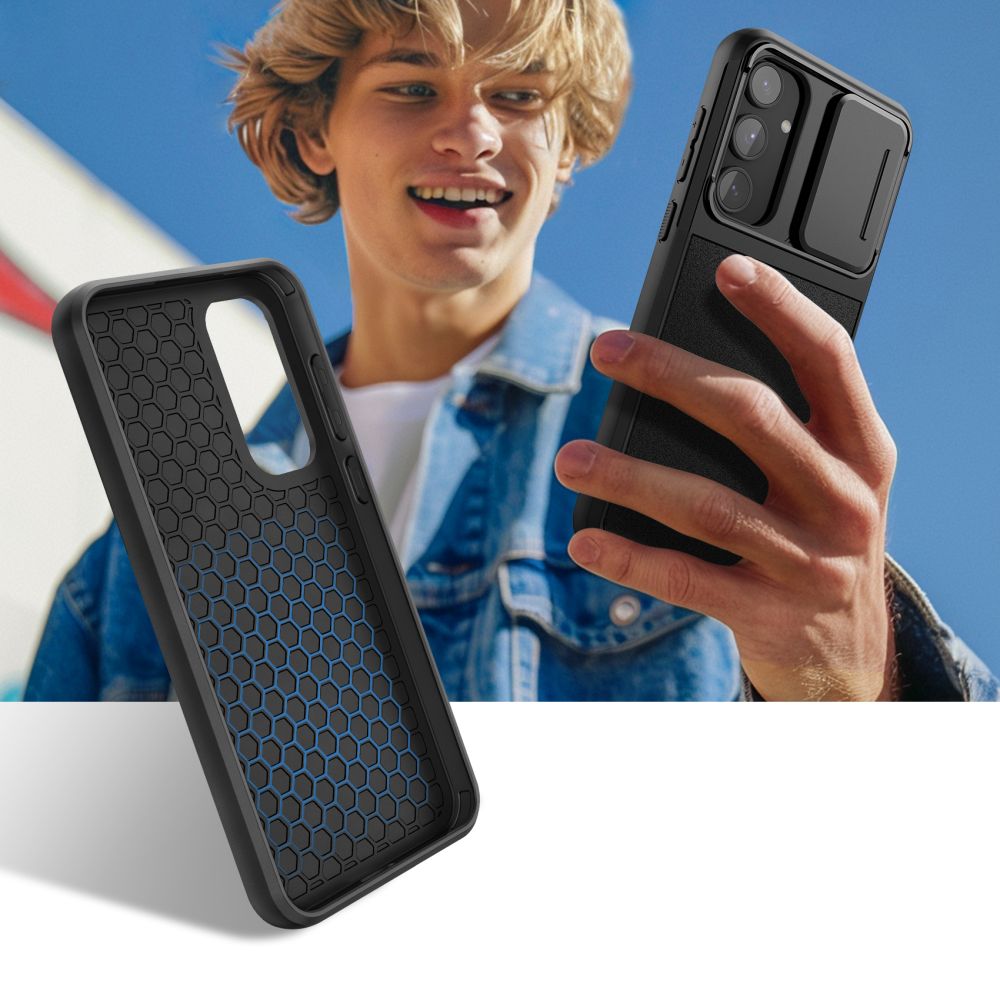 Dėklas Tech-Protect Velar Cam+ Samsung Galaxy A35 / A55 5G, juodas