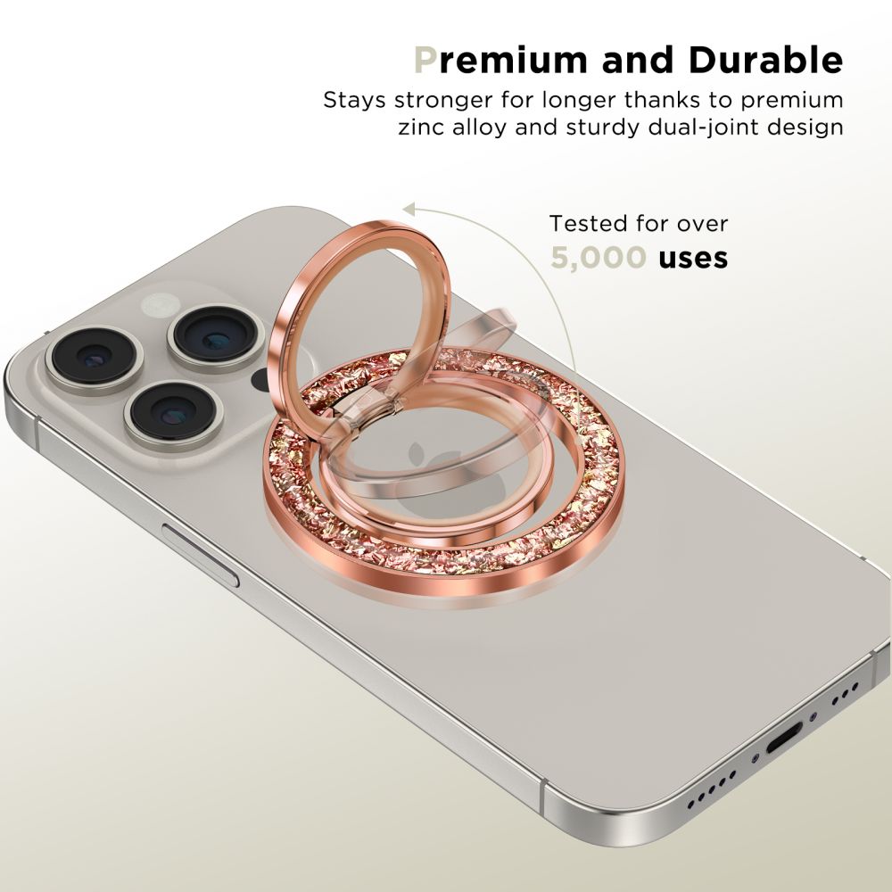 Laikiklis Tech-Protect MMR200 Magnetic MagSafe Phone Ring, rausvo aukso spalvos