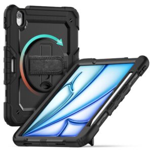 Dėklas Tech-Protect Solid 2-Set iPad Air 11" 6 / 7 / 8 / 2024-2026, juodas