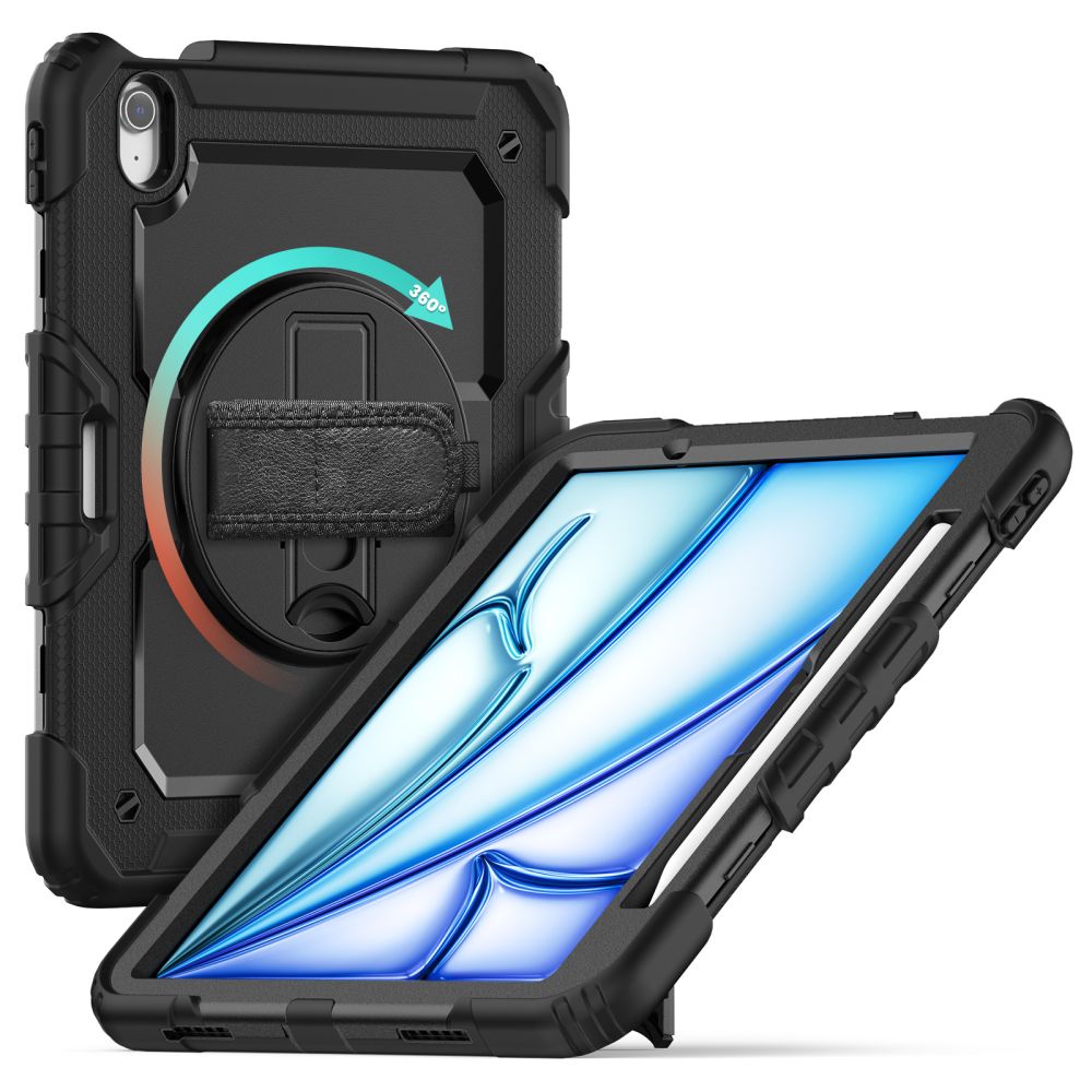 Dėklas Tech-Protect Solid 2-Set iPad Air 11" 6 / 7 / 8 / 2024-2026, juodas