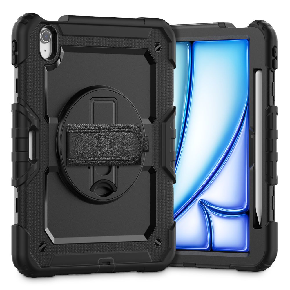 Dėklas Tech-Protect Solid 2-Set iPad Air 11" 6 / 7 / 8 / 2024-2026, juodas