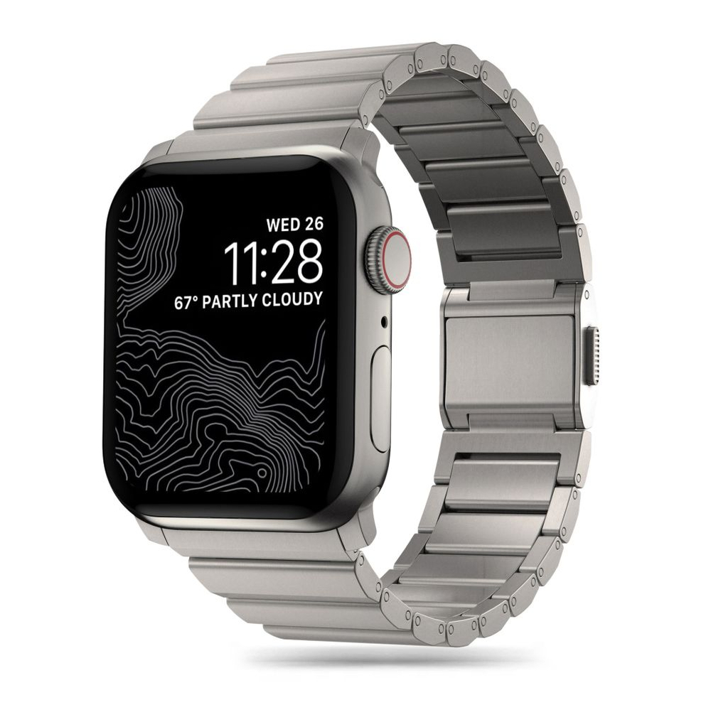 Dirželis Tech-Protect SteelBand Apple Watch 8 / 9 / 10 / 11 / SE / Ultra (44 / 45 / 46 / 49 mm), titaninis
